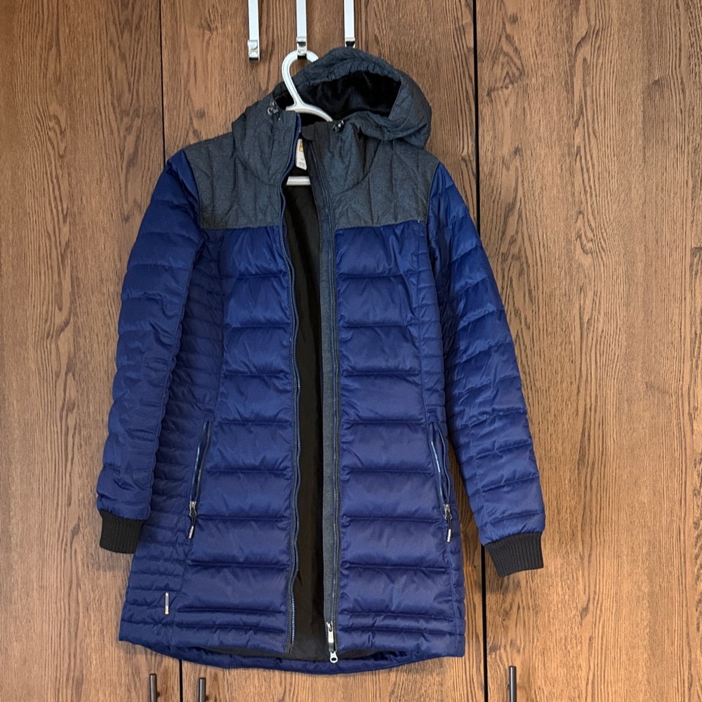 Lole Blue and Gray Quilted Puffer Jacket